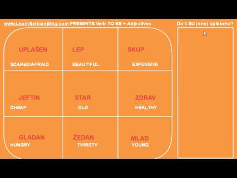 Serbian Adjectives with Verb TO BE