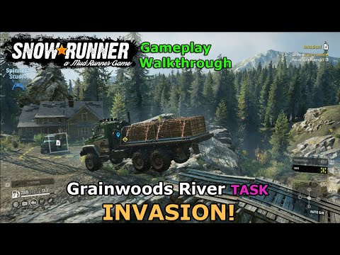 SnowRunner - Invasion! | Grainwoods River Task - Wisconsin, USA - Phase 3