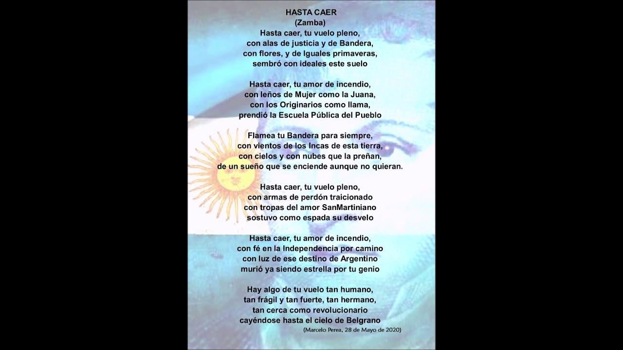 HASTA CAER (Piano solo) ZAMBA. A Manuel Belgrano. Marcelo Perea #Manuel Belgrano #Bandera