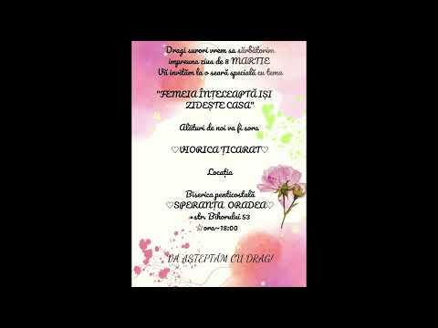 8 Martie - "Femeia Înțeleaptă își zidește casa!"