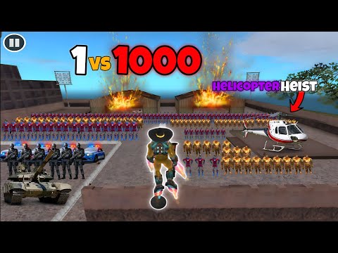 Army Helicopter HEIST in Rope Hero (City Destroyed!) 🔥