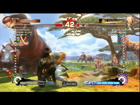 SSF4AE PSN Ranked  elwoodblues85 (Guy) vs. Anfield_Tiger (Gen) [HD]
