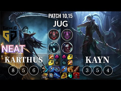 GEN Neat Karthus vs Kayn Jungle - KR Patch 10.15