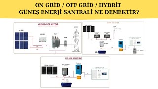 2-On Grid GES Nedir? Off Grid GES Nedir? Hybrit GES Nedir?