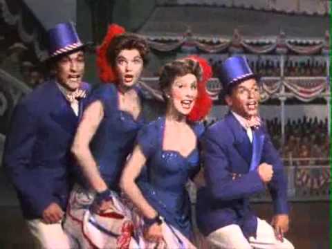 Frank Sinatra, Betty Garrett, Gene Kelly and Esther Williams in Take me out to the ball game 1949