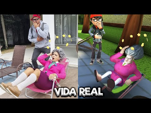 PROFESSORA MALVADA na VIDA REAL Scary Teacher In Real Life Sunbath Disaster