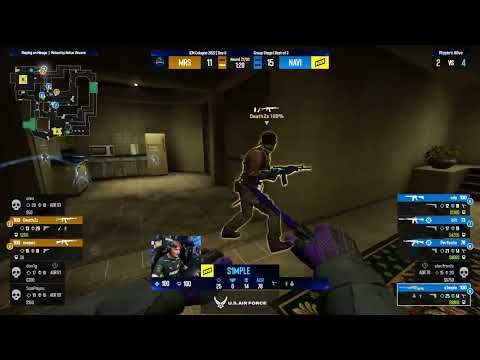 s1mple KNIVES DeathZz to close MIRAGE GAME !  Natus Vincere vs Movistar Riders - IEM Cologne 2022