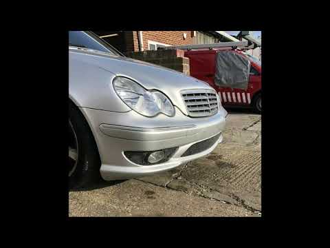 MERCEDES CLASSE C W203 2000-2004 PARAURTI ANTERIORE AMG C32 INSTALLAZIONE