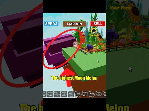 I stole the biggest moon melon in Grow a garden #roblox #growagarden