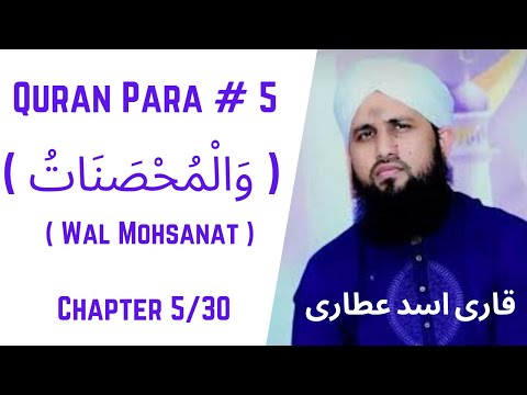 Quran Para 05/30 - Para Wal Mohsanat | قرآن پارا 5 - وَالْمُحْصَنَاتُ | Qari Asad Attari Voice
