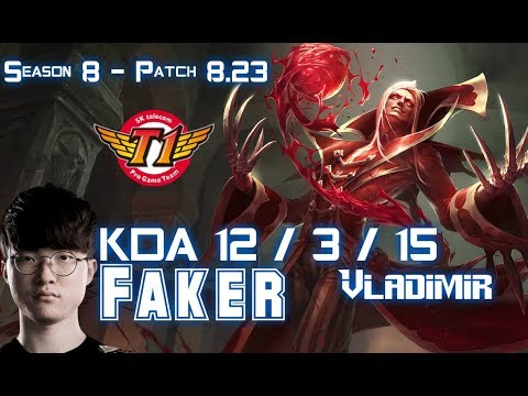 SKT T1 Faker VLADIMIR vs LISSANDRA Mid - Patch 8.23 KR Ranked