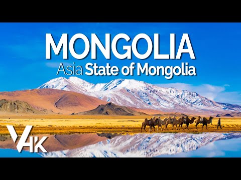 FLYING OVER MONGOLIA 4K UHD - Amazing Beautiful Nature Scenery & Relaxing Music for Stress Relief