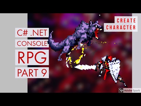 C NET Game Console State RPG 009 Input to create character gui upgrade