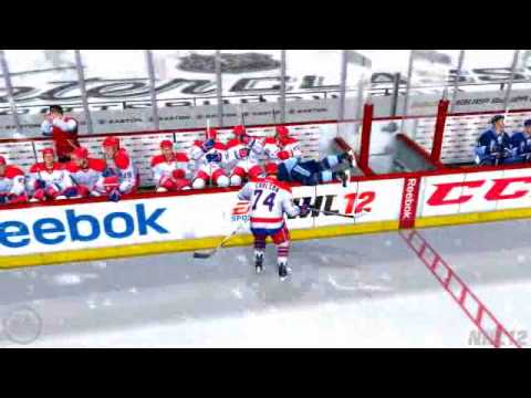 NHL12 - Winter Classic - Huge Hit into the bench!