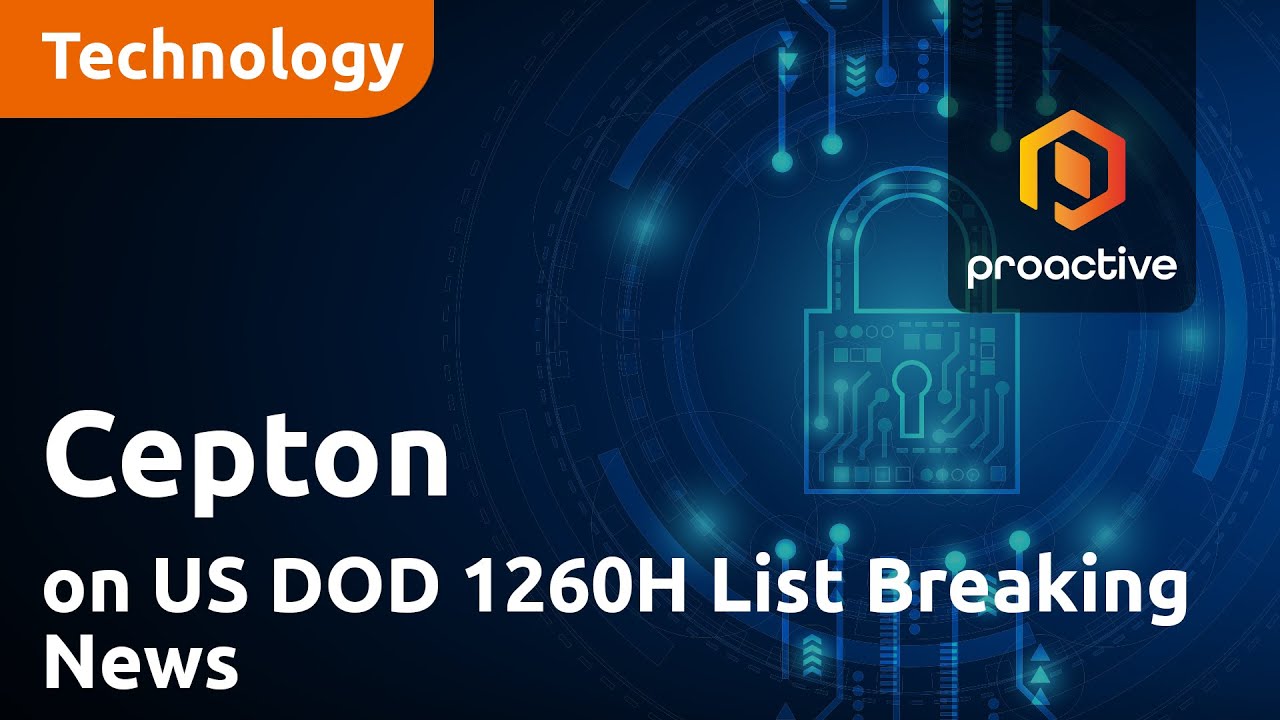Cepton, Inc. SVP Brunno Moretti on US DOD 1260H List Breaking News