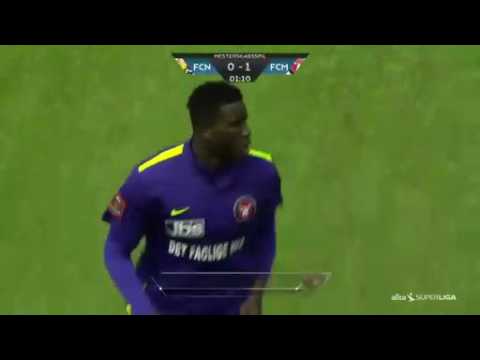 Paul Onuachu Goal HD   FC Nordsjaelland 0 1 FC Midtjylland 20 05 2017