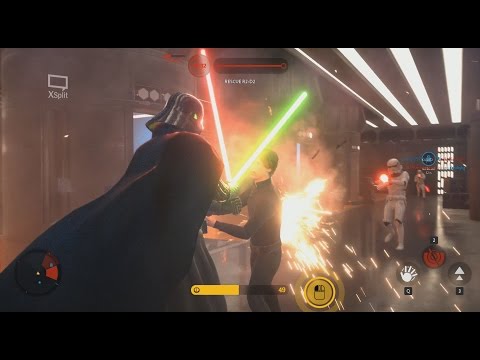 LUKE VS VADER EPIC CLASH ON THE DEATHSTAR!!! - Star Wars Battlefront