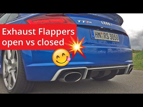 2018 Audi TT RS Exhaust Sound - comparison Flappers open and closed