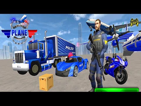 Police Car Plane Truck Transporter Simulator 20 (Carrier Mode) - Android Gameplay FHD