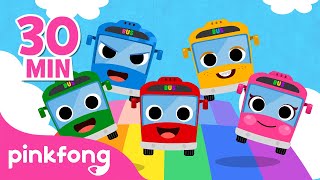 🚗 🚓 🚌 Baby Car, Police Car, Shark Bus + More | Car song compilation | Pinkfong Kids Song