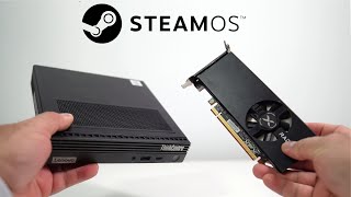 1Ltr Steam Box  Lenovo Tiny + RX 6400 + 3D Case Mod — Will It Run Cooler?