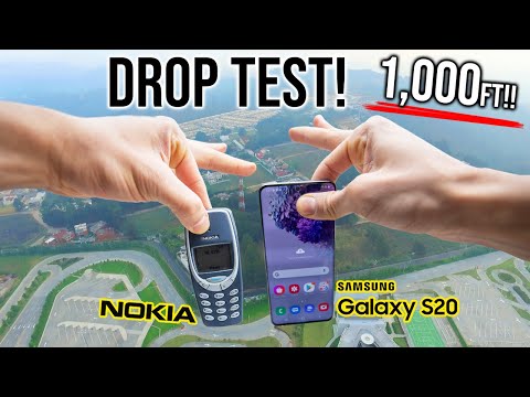 Samsung Galaxy S20 DROP TEST from 1000FT!! vs. NOKIA 3310