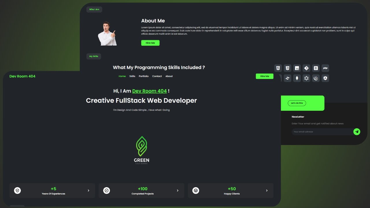 Responsive Portfolio Website Design with HTML & CSS | Silent Coding