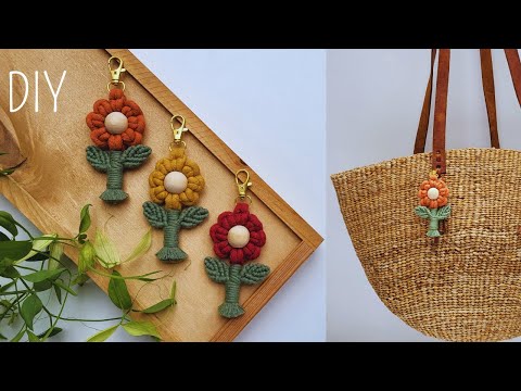🌻🔑DIY Llavero de Macrame (paso a paso) | DIY Macrame Keychains Tutorial
