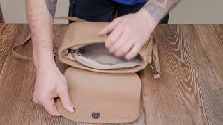 Женская сумка с фактурным клапаном из натуральной кожи Vintage 22329
