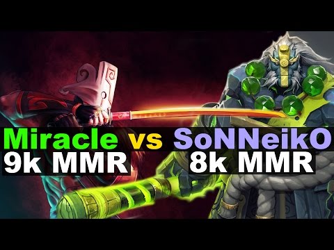 Miracle vs SoNNeikO | Juggernaut vs Earth Spirit | 9k MMR vs 8k MMR | Highlights — Dota 2