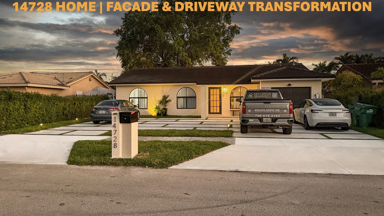14728 Home Transformation | Facade, Driveway & Full-Service Process 🔥