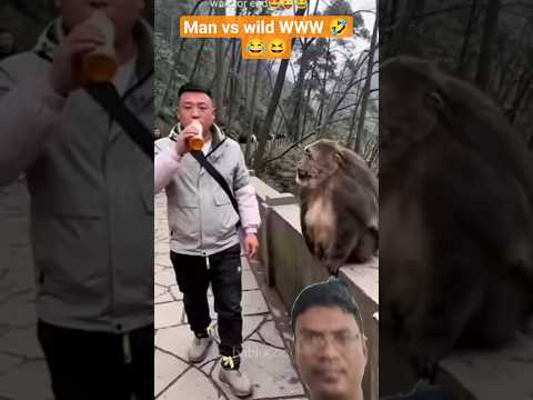 Wow 😲 WWW man vs wild #reels #funny #youtubeshorts #comedy #animals #dog #pets #dance #dog #monkey