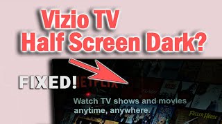 Vizio TV Half Screen Dark FIXED