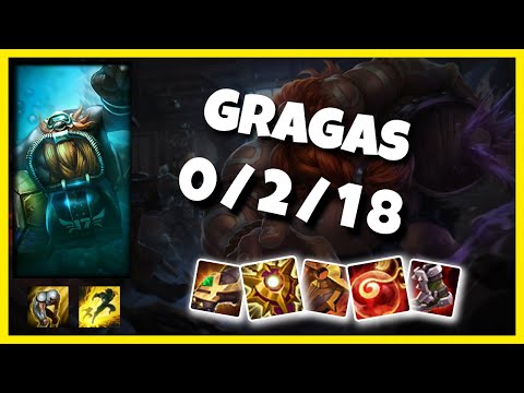Gragas 11.1 Gameplay Challenger Replay S11 Support (0/2/18) - NA