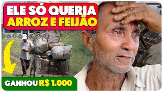 TENTE NÃO CHORAR! LEVEI ESSE CATADOR NO SUPERMERCADO E A EMOÇÃO TOMOU CONTA!