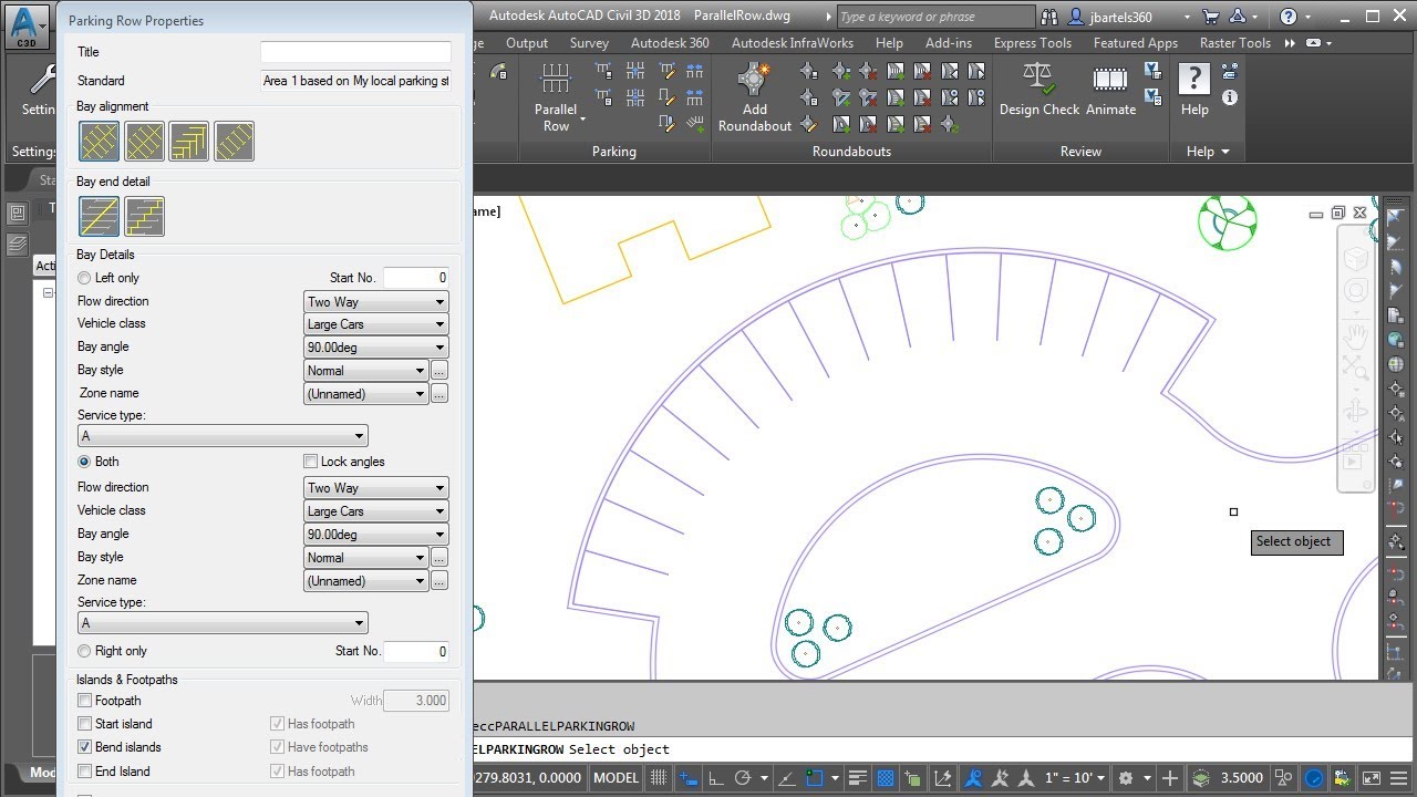 Creating Parking Stalls in Almost No Time using Autodesk Vehicle Tracking
