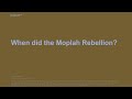 When Did The Moplah Rebellion