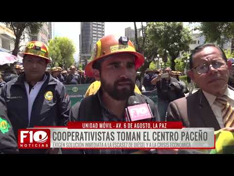 Mineros en La Paz marchan por escasez de diésel y crisis económica