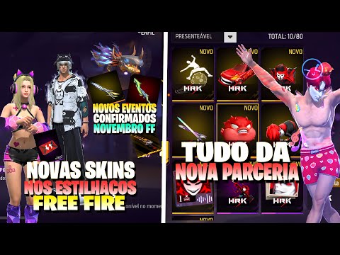 NEW SKINS IN THE SHARDS!! EVERYTHING FROM THE NEW PARTNERSHIP, NEW FREE FIRE NOVEMBER EVENTS AND ...