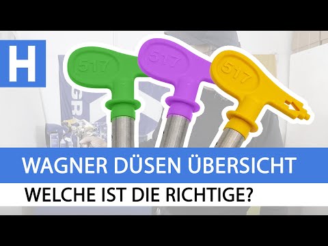 Welcher Wagner Düse ist die richtig zum Farbe, Lack oder Spachtelmasse spritzen?