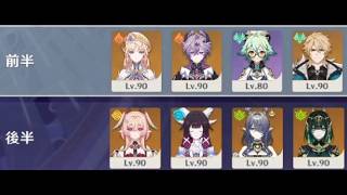 【原神Ver6.6】深境螺旋12層(5月更新) ファルカ1凸餅＆ネフェル無凸餅で攻略
