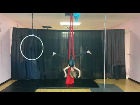 Teen Aerial silks performance