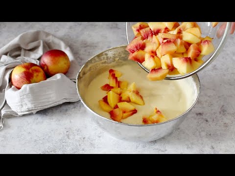 TORTA DI PESCHE SOFFICISSIMA 🍑 e facile, si prepara in pochi minuti