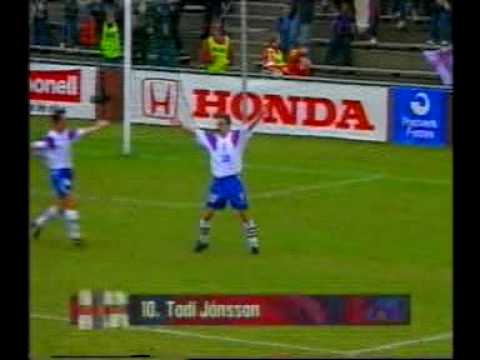 Faroes - Spain 2-6. 1998 World cup qualifiers. Two great goals against Zubizarreta