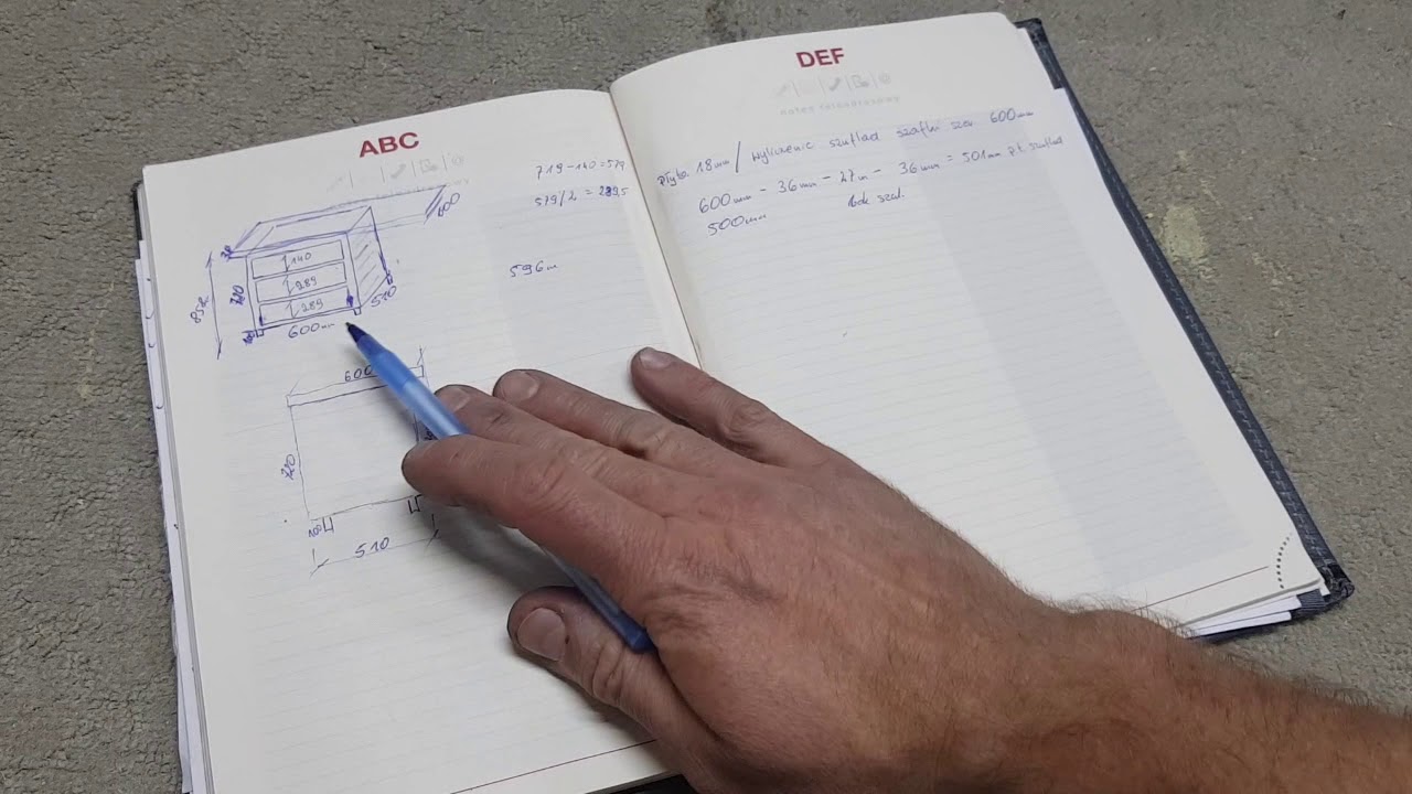 #26. Jak obliczyć wymiary formatek na szafkę z szufladami Szczegółowe wyliczenia wymiarów szuflad