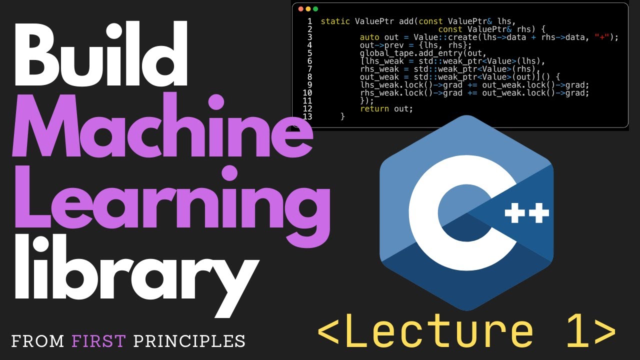 Build a machine learning library from scratch using only C++ | Part 1