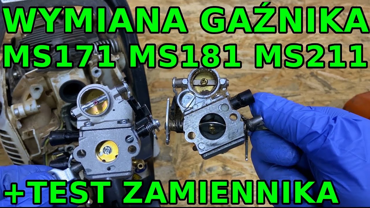 Jak zdjąć gaźnik Stihl MS 181/171/211 - zamiana uszkodzonego oryginału ZAMA tańszym zamiennikiem