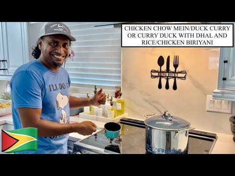 CHICKEN CHOW MEIN/DUCK CURRY OR CURRY DUCK WITH DHAL AND RICE/CHICKEN BIRIYANI