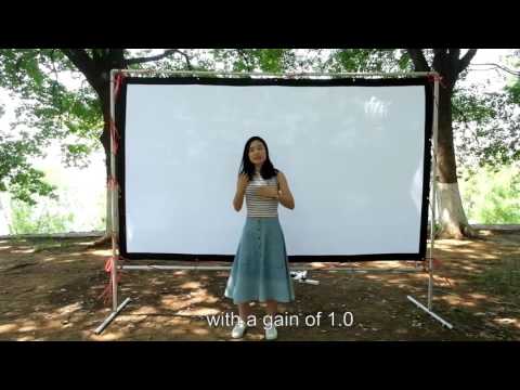 NIERBO three kinds of projection screen compare. Canvas screen ,rear screen and silver screen