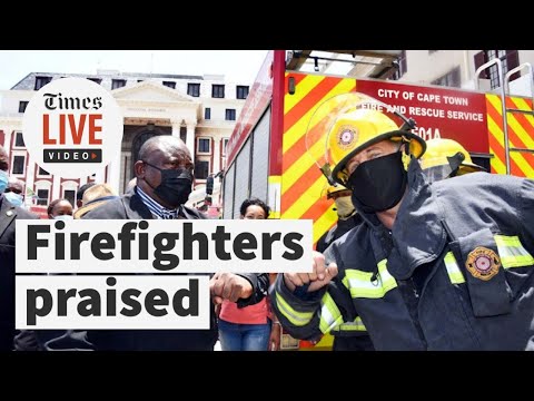 Praise for Cape Town firefighters who tackled parliament blaze